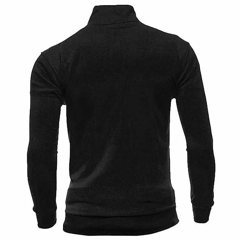 Jaqueta Moletom Masculina com Zíper e Gola Alta