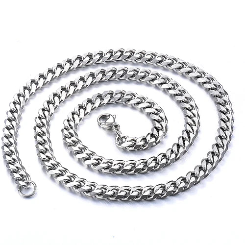 Corrente Masculina Cuban Link em Aço Inoxidável