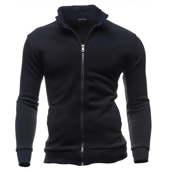 Jaqueta Moletom Masculina com Zíper e Gola Alta
