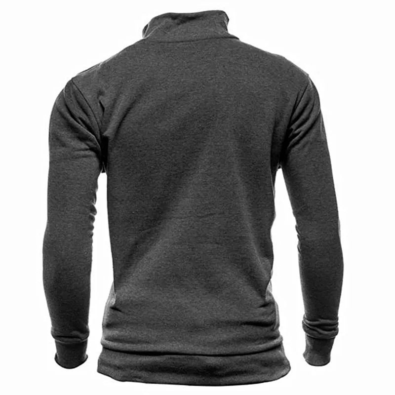Jaqueta Moletom Masculina com Zíper e Gola Alta