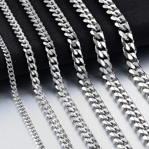 Corrente Masculina Cuban Link em Aço Inoxidável