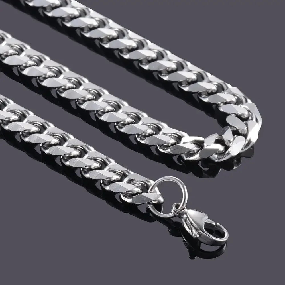 Corrente Masculina Cuban Link em Aço Inoxidável