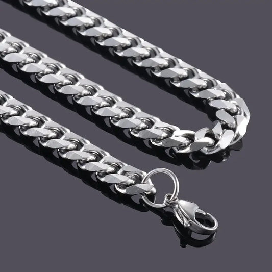 Corrente Masculina Cuban Link em Aço Inoxidável