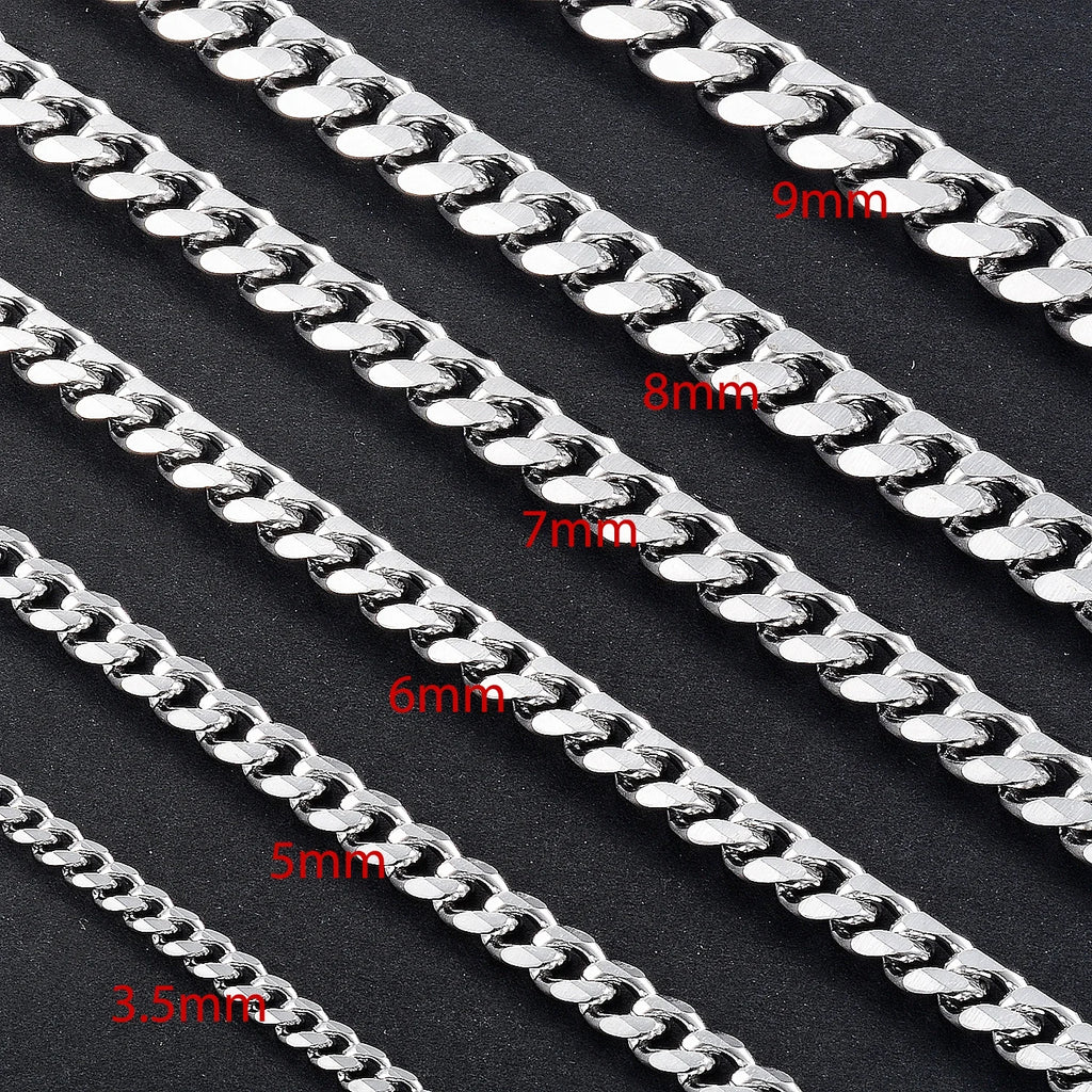 Corrente Masculina Cuban Link em Aço Inoxidável